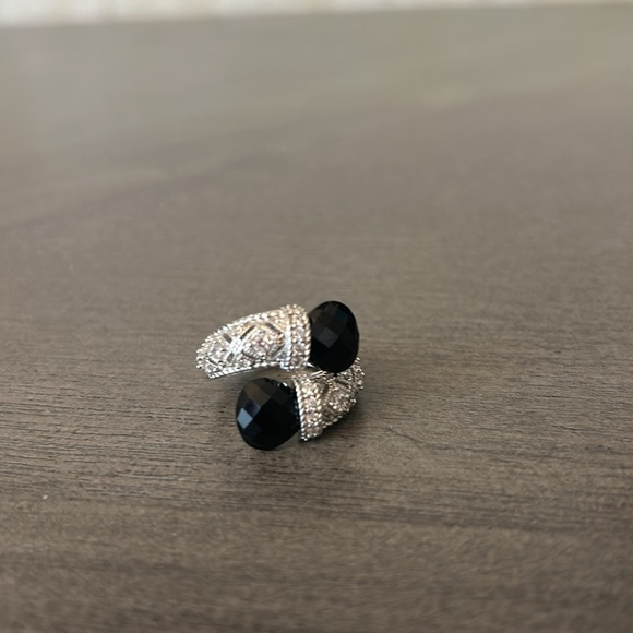 Judith Ripka Sterling Silver Black Onyx Ring - Picture 2 of 4